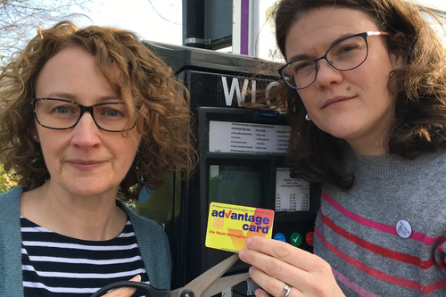Karen Davies Amy Tisi Parking Advantage Card residents' discount