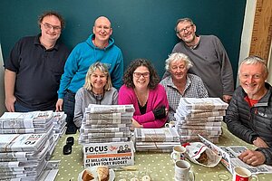 group with leaflets 