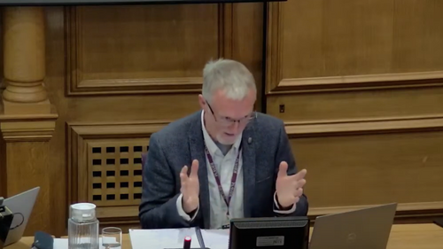 Cllr Mark Wilson speaking in Council 