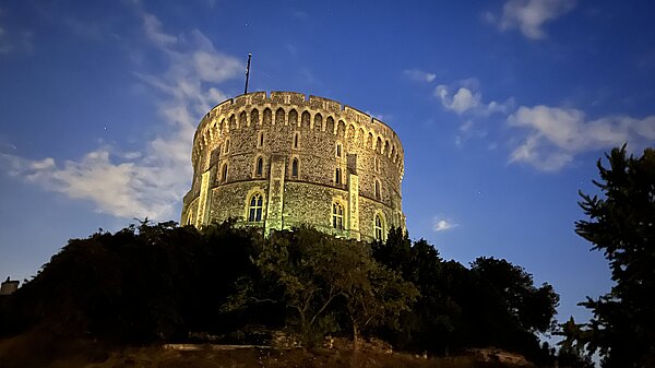Windsor Castle Tower at night 